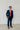 Full body image of a navy suit
