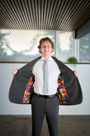 Washable 2-Pant Flex Suit Charcoal