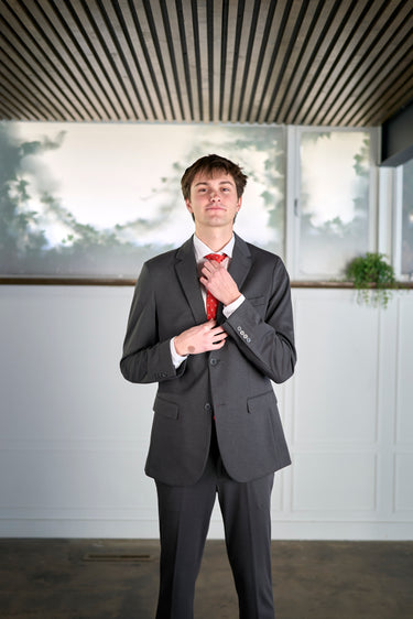 Washable 2-Pant Flex Suit Charcoal