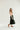 black tiered midi skirt
