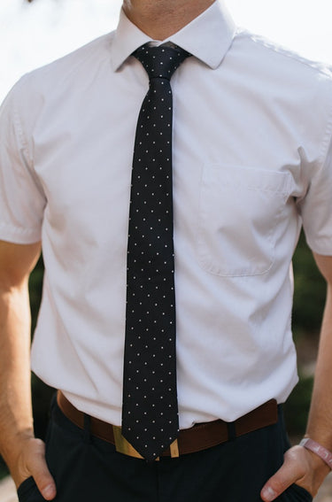 R&B Dark Purple Tie w/ Lavender Dots