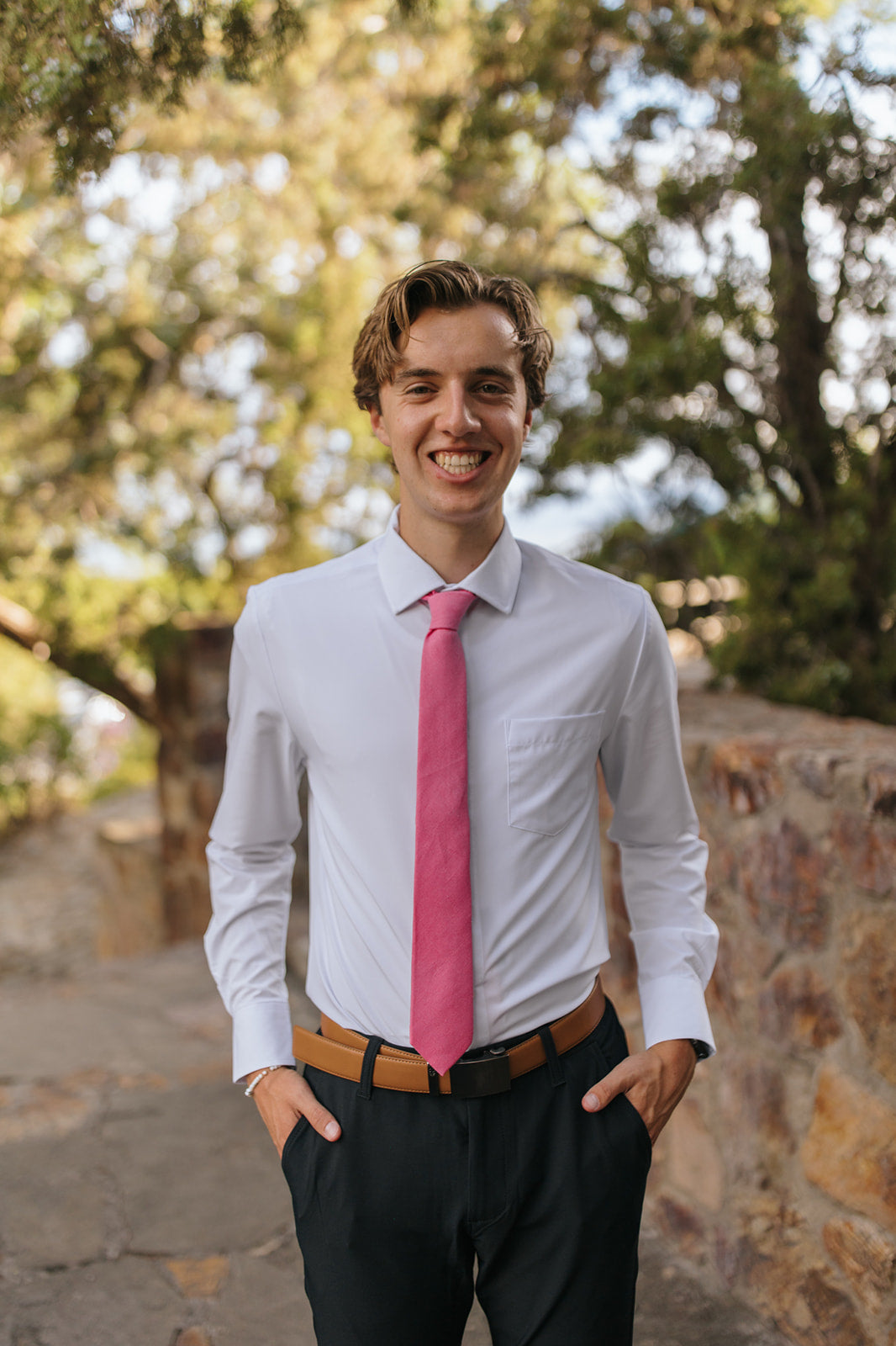R&B Pink Solid Tie R&B Pink Solid Tie