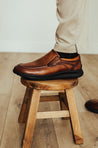Robbins & Brooks Shoes - Robbins & Brooks Hinckley Apron Toe Slip-on Tan