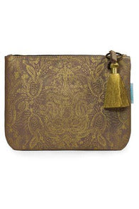 Accessories - Paisley Gold Pocket Clutch