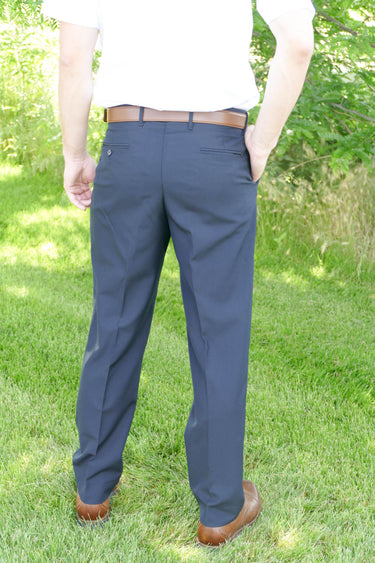 General - Washable Wool Blend Pleated Pant Navy