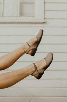 Shoes-Sisters - Dansko Rowan Taupe Milled Nubuck