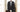 A pressed charcoal suit on a wooden hanger with a tie and polished shoes