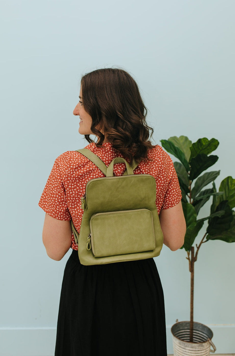 green mini backpack Julia Mini Backpack, Blue Sugar