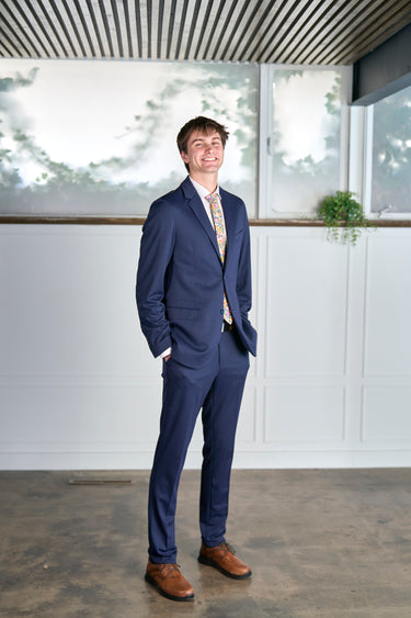 Washable 2-Pant Flex Suit Navy