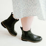 black chelsea style boot