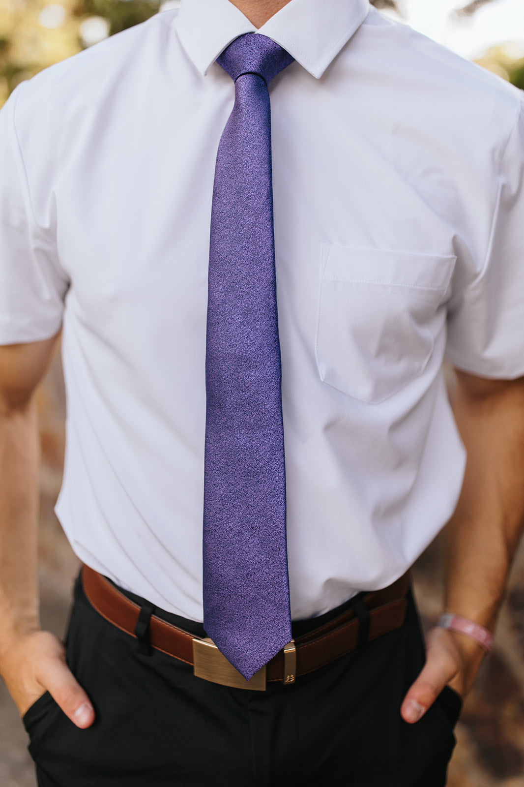 R&B Purple Sparkle Tie