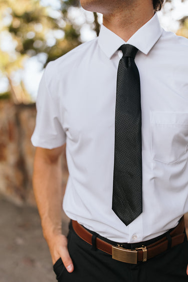 R&B Black Pattern Tie