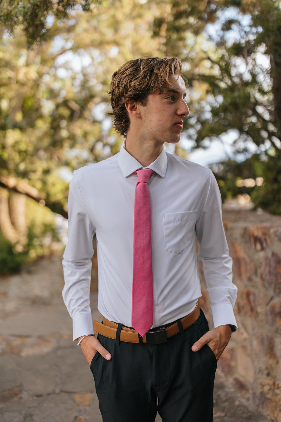R&B Pink Solid Tie R&B Pink Solid Tie