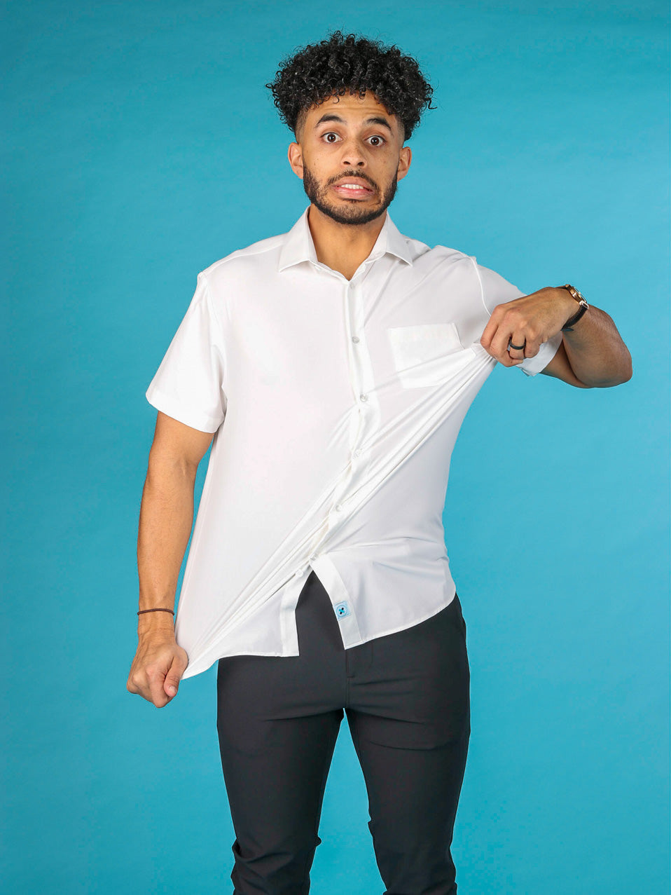 &Collar Range Short Sleeve Dress Shirt Slim White / M &Collar Range Short Sleeve Dress Shirt Slim White / M