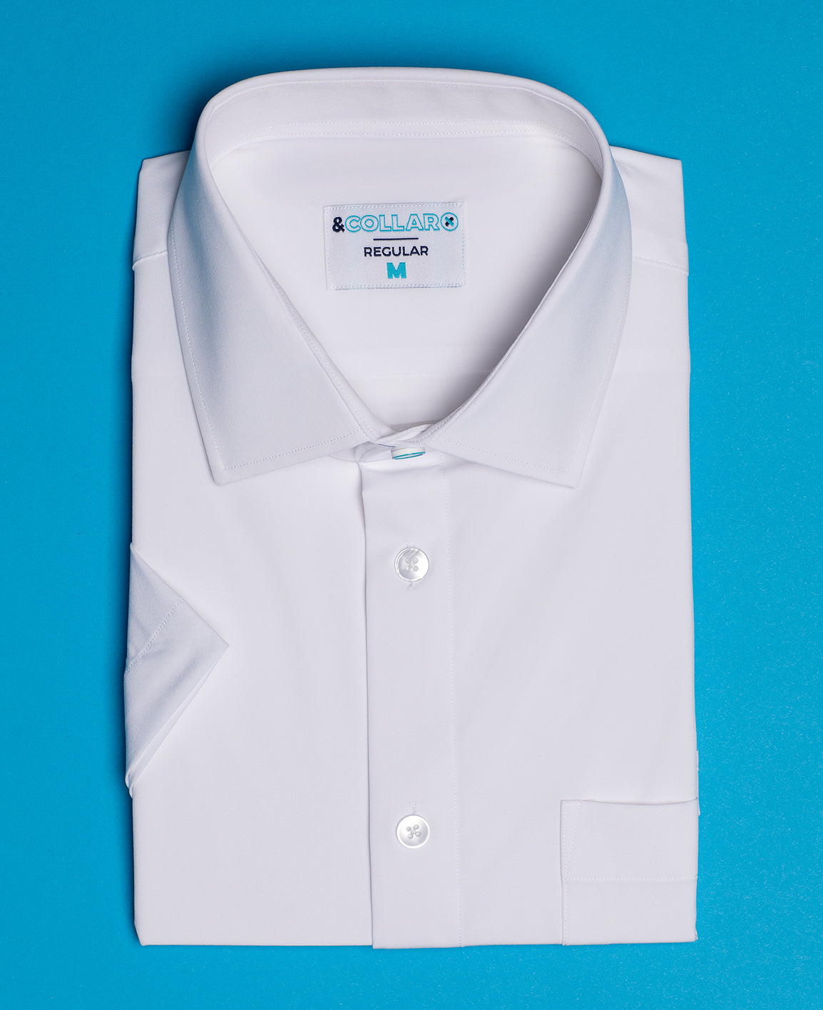 &Collar Range Short Sleeve Dress Shirt Slim White / M &Collar Range Short Sleeve Dress Shirt Slim White / M
