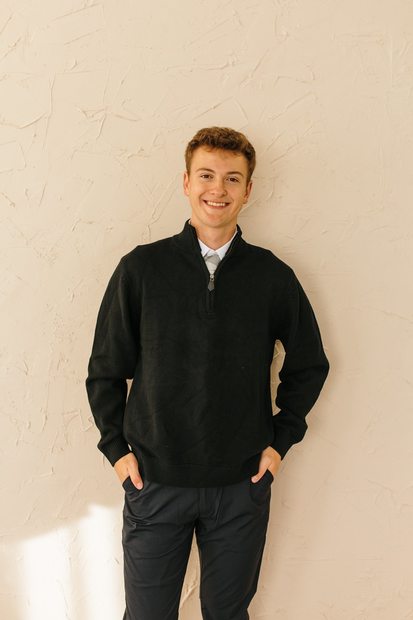 quarter zip sweater with dress shirt Half Zip Sweater