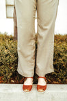 Ladies Flat Front Pant - Ladies Premier Pull-On Pant Cobblestone