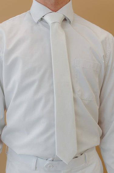 R&B Tie White Geometry Style