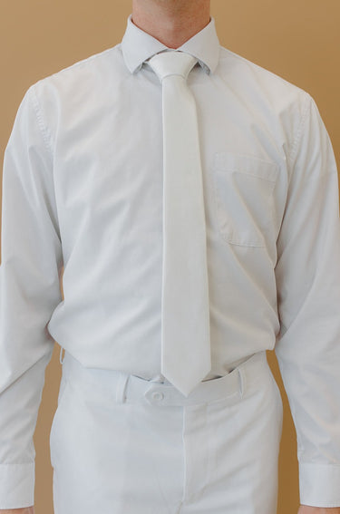 R&B Tie White Geometry Style