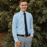 Robbins And Brooks Flex Shirt - Robbins & Brooks 4-Way Flex Blue Dress Shirt Long Sleeve