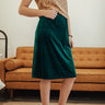 Skirts - Carrie Stretch Velvet Skirt Peacock