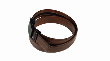 Black buckle with Mocha leather strap — Slider Belt