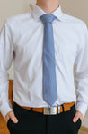 Ties - Washable Microfiber Tie Grey, Blue, Black & Purple Checked