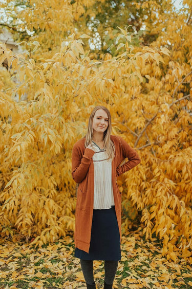 Cardigans - Soft Knit Cardigan High Gage - Caramel