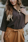 General - Button-Up 3/4 Sleeve Blouse (MERGED)