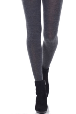 Dark Grey Glossy Leggings - One in Melon Closet PVT LTD