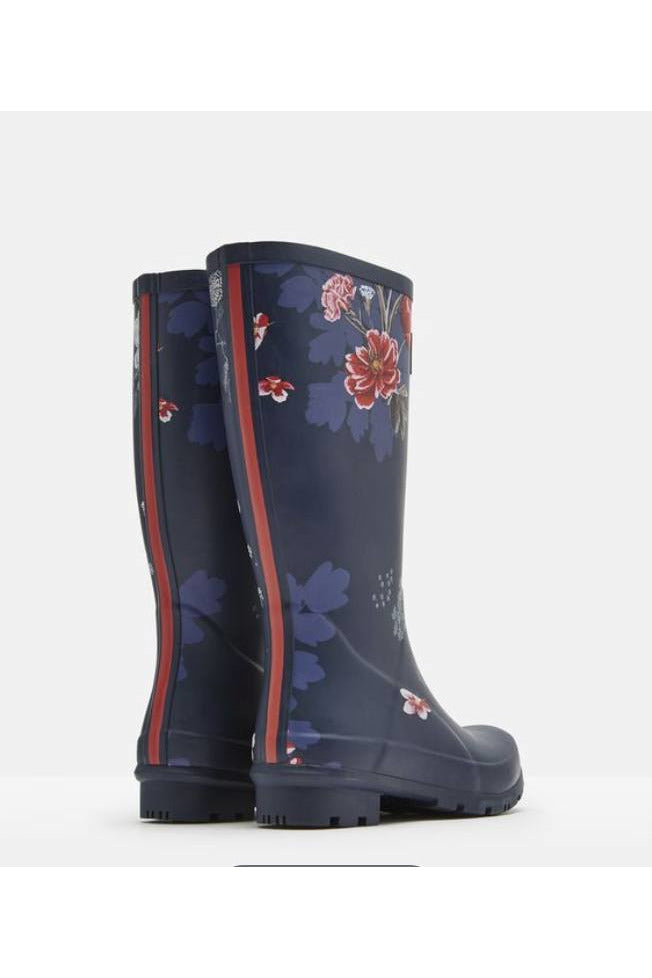 Joules Rain Boot - Roll Up Rain Boot - Navy Floral
